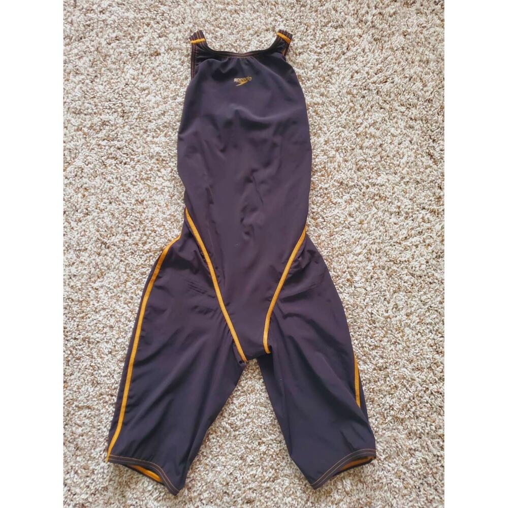 Speedo FINA Black Recordbreaker Kneeskin Swimsuit Size 28 ( 12-14)